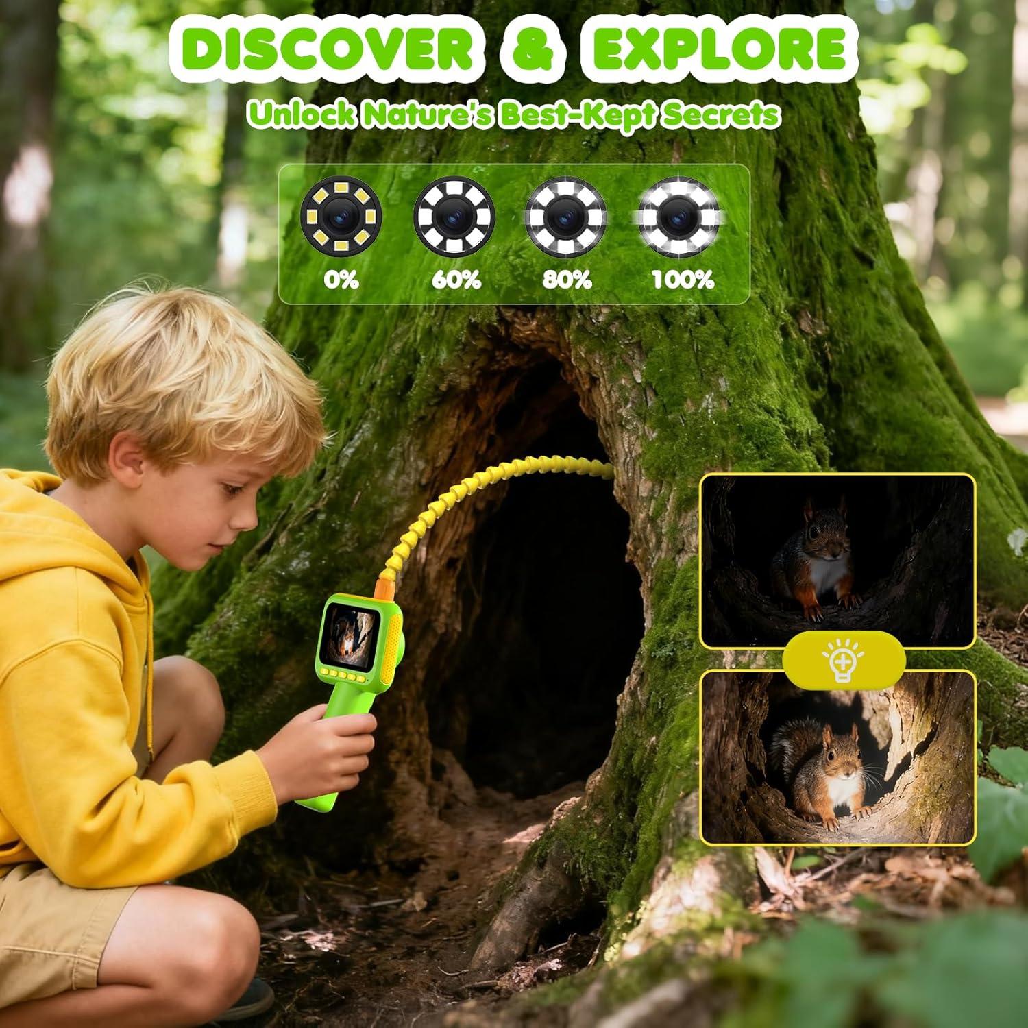 Kids Toys Kit - Endoscope for Kids, Borescope Snake Camera