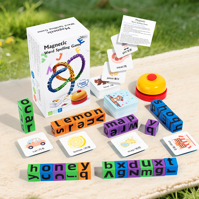 Kids Toys Learning - 4 Players Children Magnetic Spelling Word