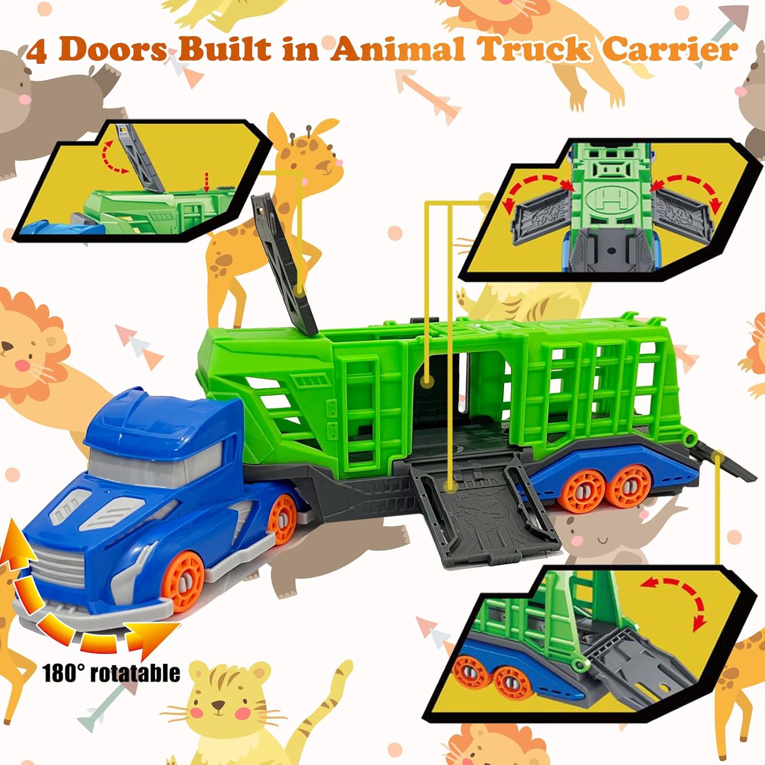 Dinosaur Animal Transport Vehi - огляд і ціна Kids Toys Videos