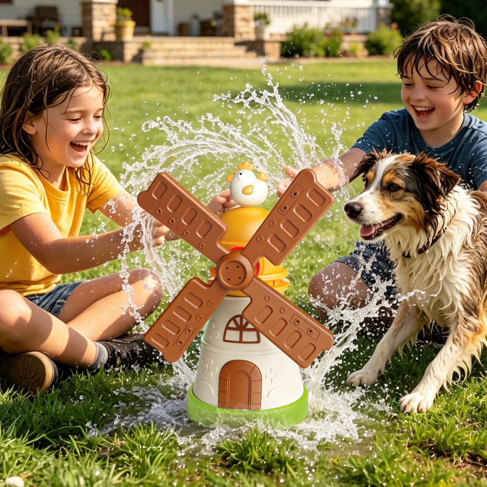 Kids Windmill Sprinkler Rotati - огляд і ціна Kids Yard Toys