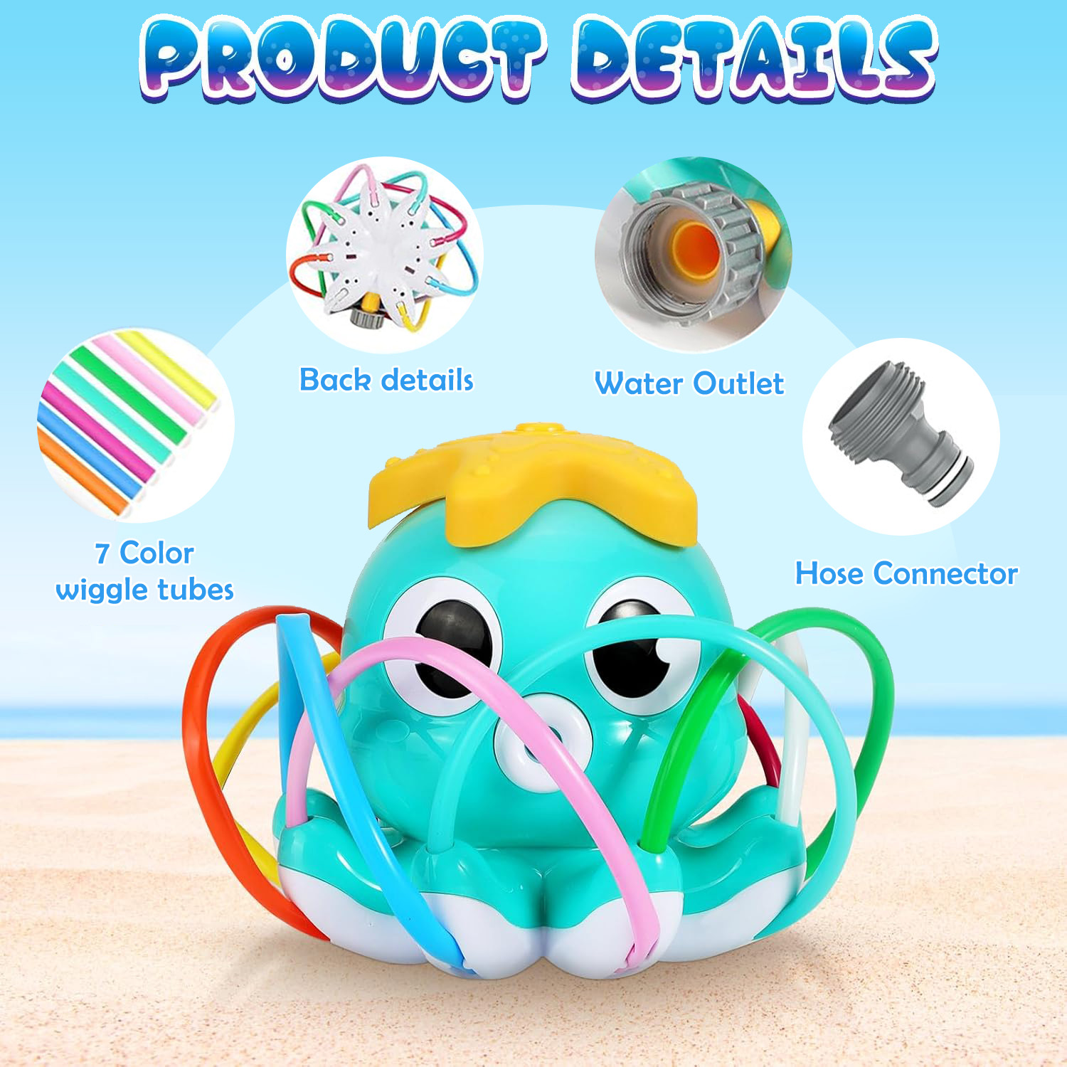 Octopus Sprinkler Water Spray  - огляд і ціна Kids Yard Toys