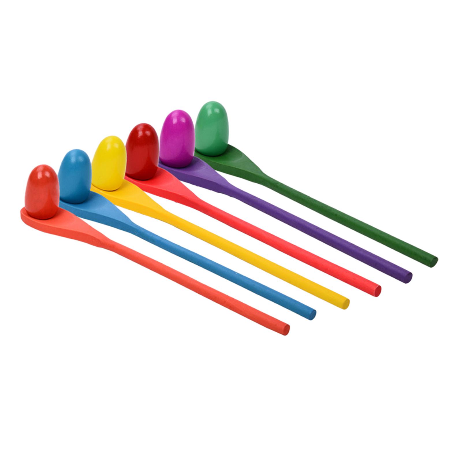 6 Pieces Egg Spoon Race Game H - огляд і ціна Kids Yard Toys